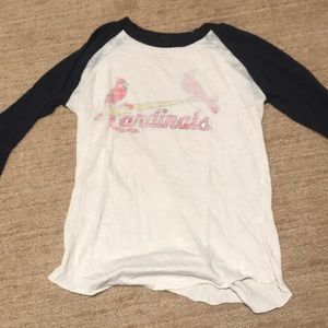 Faded cardinals baseball tee